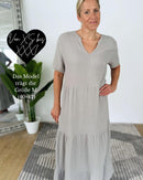 Herzlein® Musselin Maxikleid in Grau