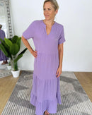 Herzlein® Musselin Maxikleid in Lavendel