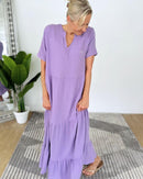 Herzlein® Musselin Maxikleid in Lavendel