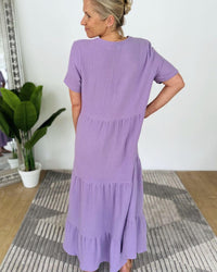 Herzlein® Musselin Maxikleid in Lavendel