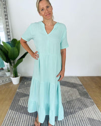 Herzlein® Musselin Maxikleid in Mint