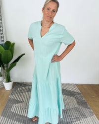 Herzlein® Musselin Maxikleid in Mint