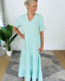 Herzlein® Musselin Maxikleid in Mint