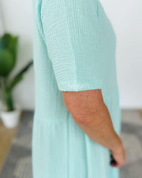 Herzlein® Musselin Maxikleid in Mint