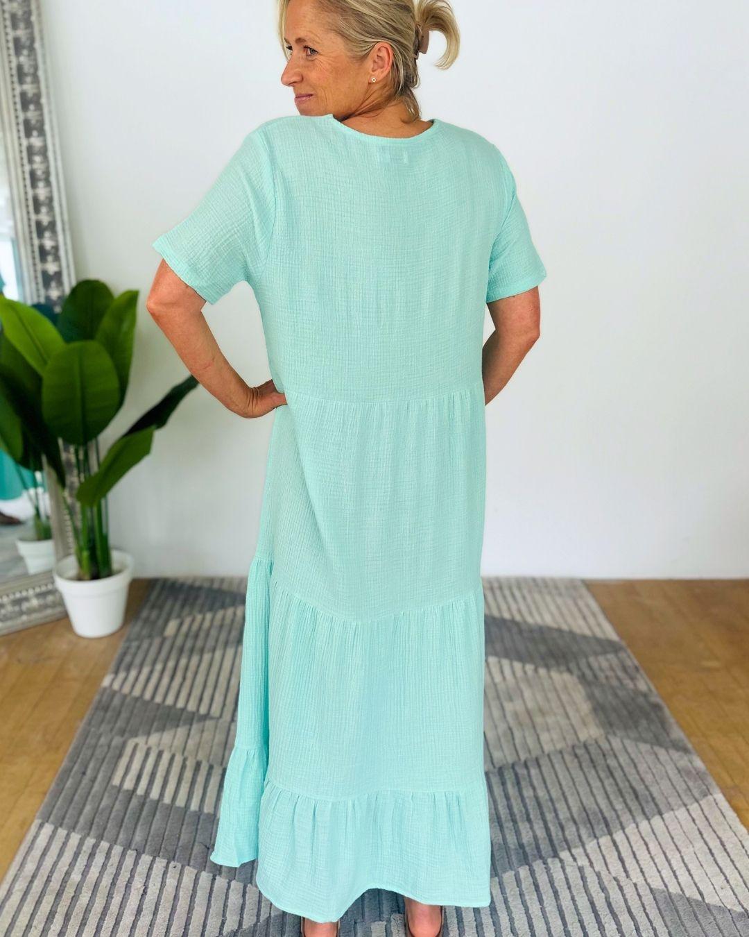 Herzlein® Musselin Maxikleid in Mint