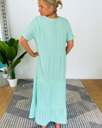 Herzlein® Musselin Maxikleid in Mint