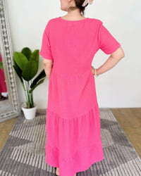 Herzlein® Musselin Maxikleid in Pink