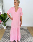 Herzlein® Musselin Maxikleid in Rosa