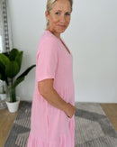 Herzlein® Musselin Maxikleid in Rosa