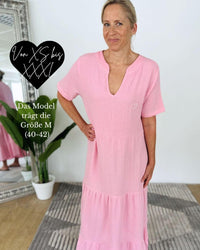 Herzlein® Musselin Maxikleid in Rosa