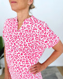 Herzlein® Musselin Midikleid in Leo Pink