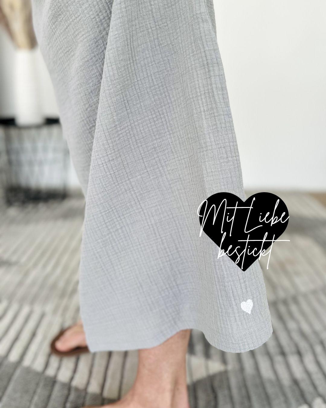 Herzlein® Musselin Rock in Grau
