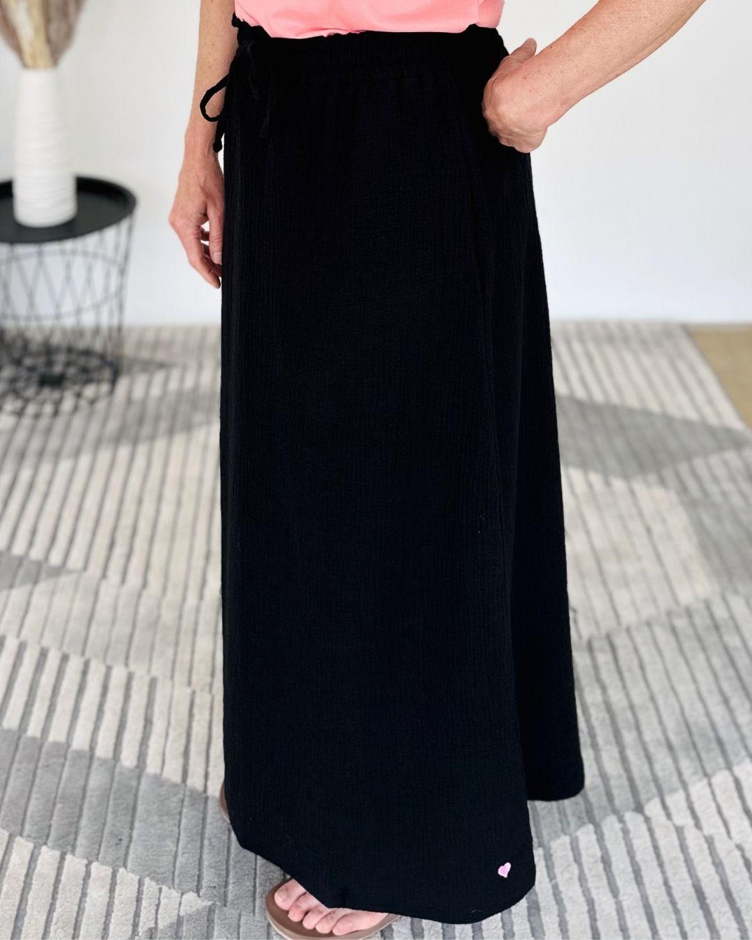 Herzlein® Musselin Rock in Schwarz