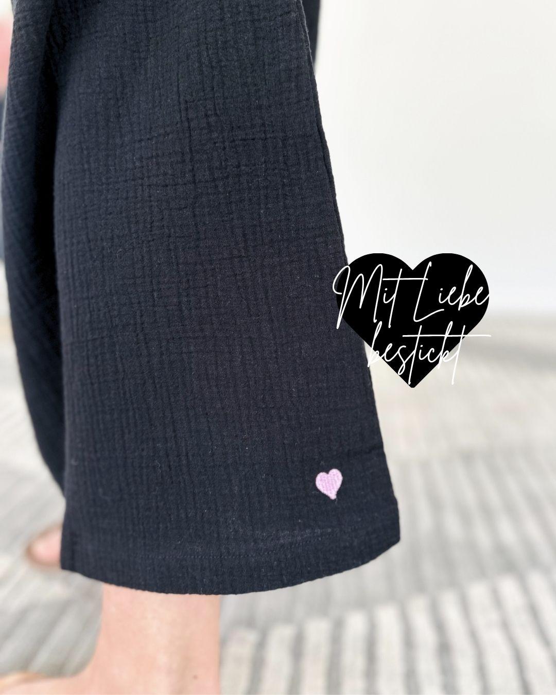 Herzlein® Musselin Rock in Schwarz