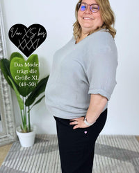 Herzlein® Musselin Shirt mit "Herzchen-Stick" in Grau