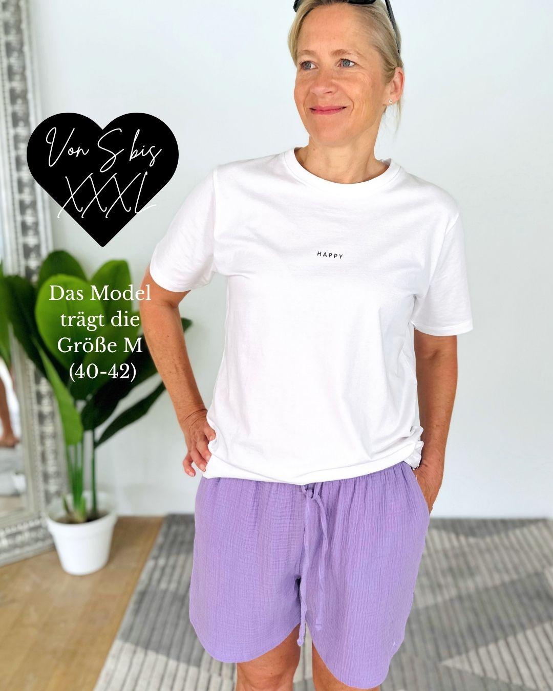 Herzlein® Musselin Shorts in Lavendel
