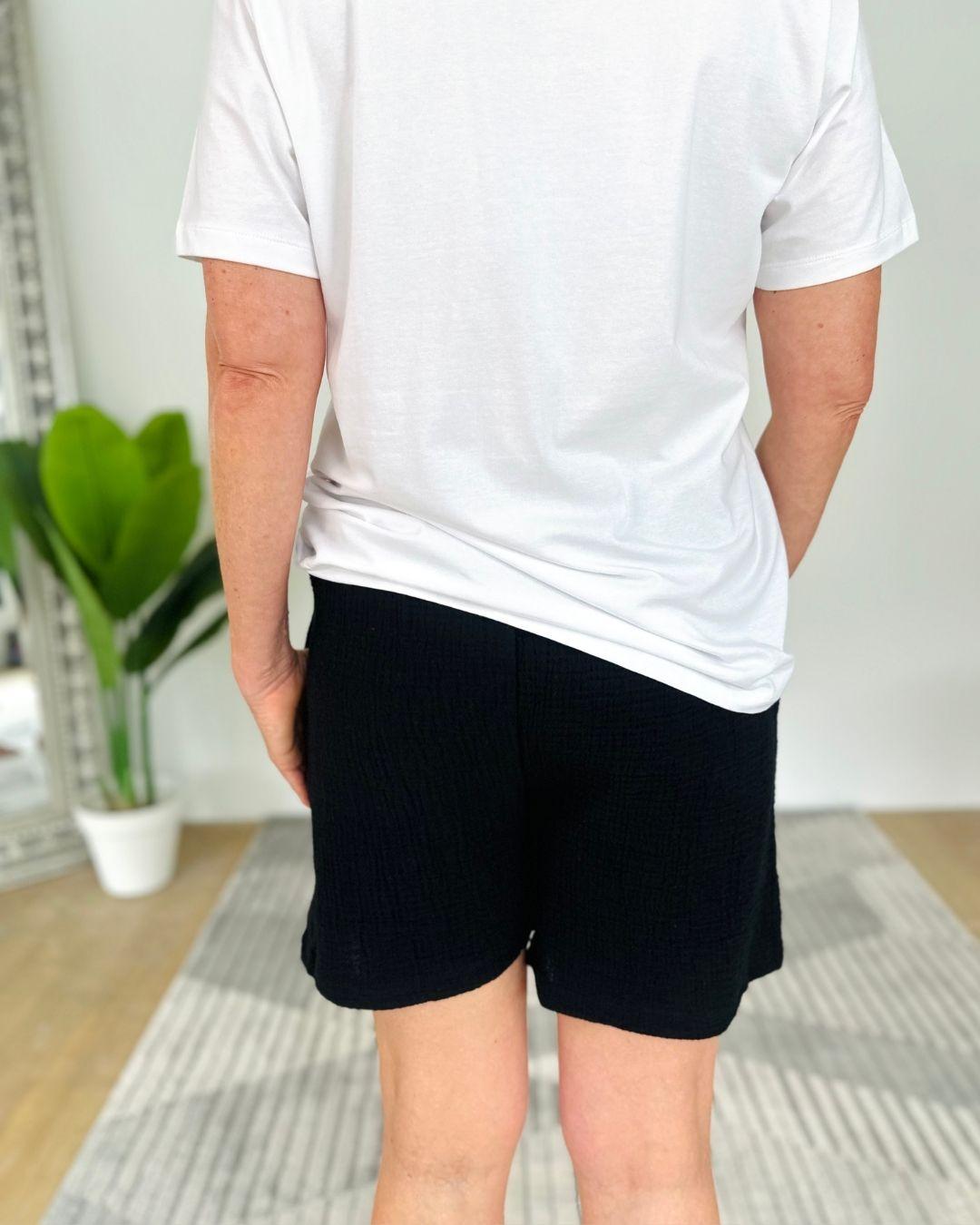 Herzlein® Musselin Shorts in Schwarz