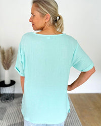 Herzlein® Musselin Tunika Shirt "3 Herzchen" in Mint