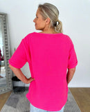 Herzlein® Musselin Tunika Shirt "3 Herzchen" in Pink