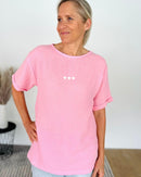 Herzlein® Musselin Tunika Shirt "3 Herzchen" in Rosa