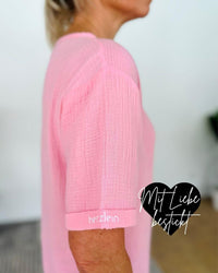 Herzlein® Musselin Tunika Shirt "3 Herzchen" in Rosa