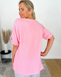 Herzlein® Musselin Tunika Shirt "3 Herzchen" in Rosa