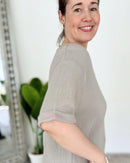 Herzlein® Musselin Tunika Shirt mit "Herzchen-Stick" in Grau