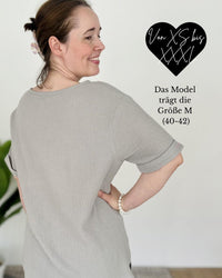 Herzlein® Musselin Tunika Shirt mit "Herzchen-Stick" in Grau
