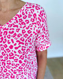 Herzlein® Musselin Tunika Shirt mit "Herzchen-Stick" in Leo Pink