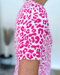 Herzlein® Musselin Tunika Shirt mit "Herzchen-Stick" in Leo Pink