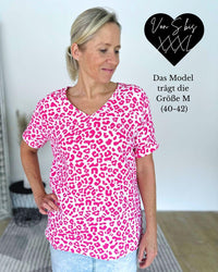Herzlein® Musselin Tunika Shirt mit "Herzchen-Stick" in Leo Pink