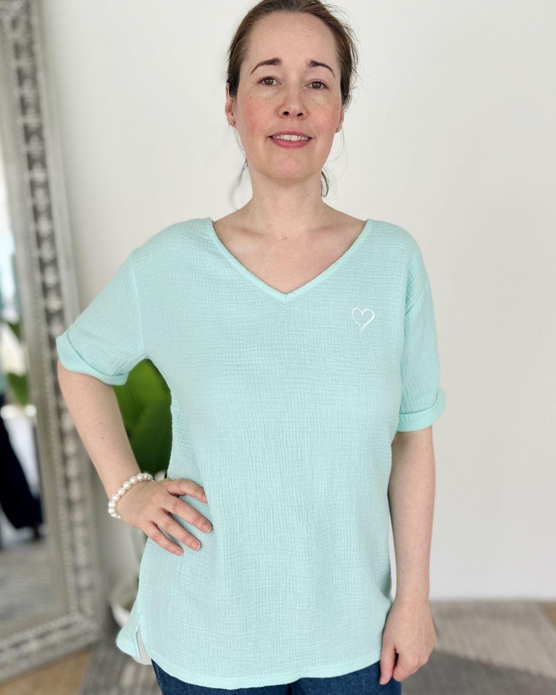 Herzlein® Musselin Tunika in Mint