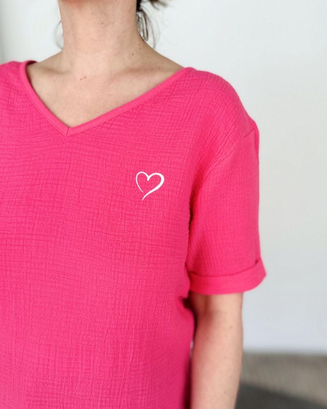 Herzlein® Musselin Tunika in Pink