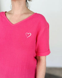 Herzlein® Musselin Tunika in Pink