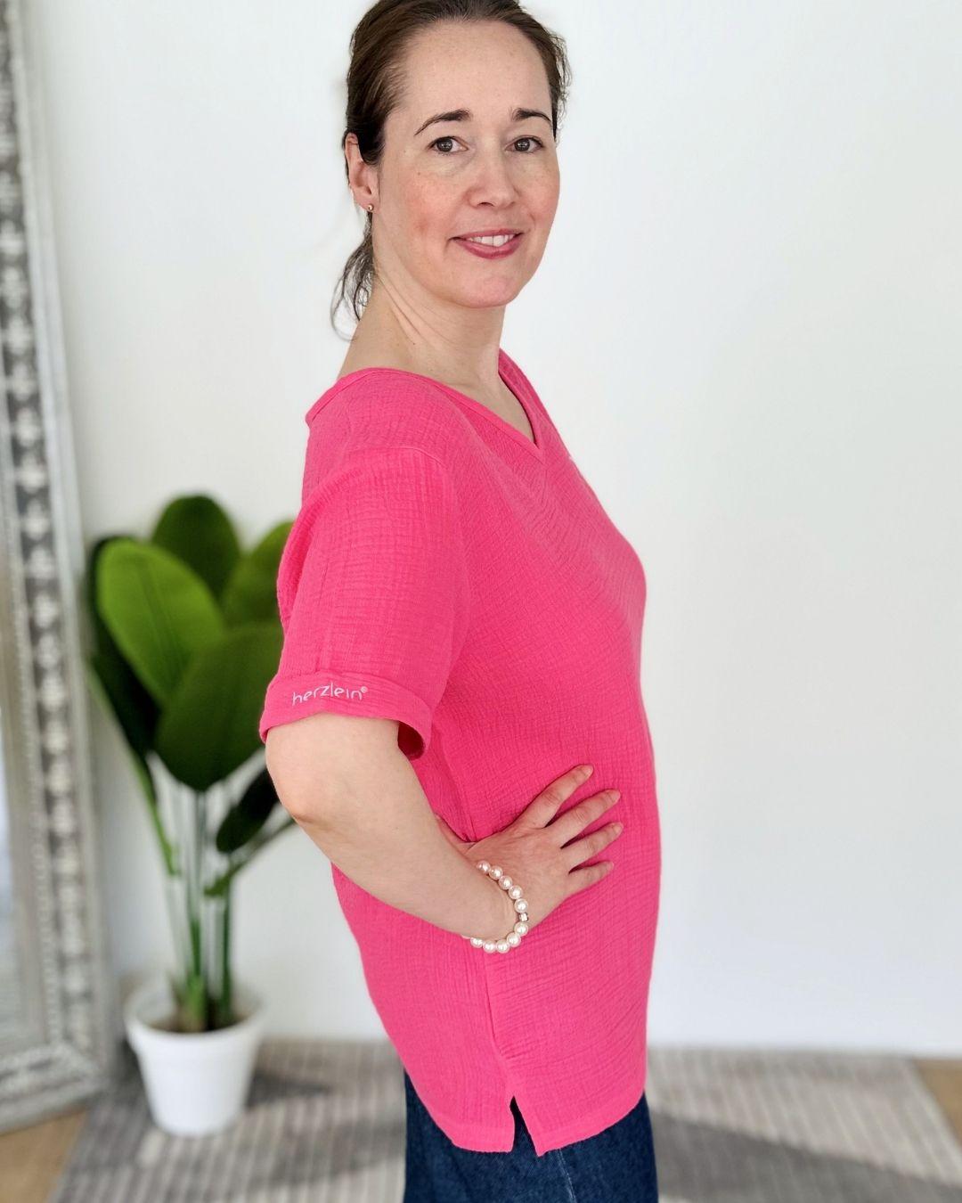 Herzlein® Musselin Tunika in Pink