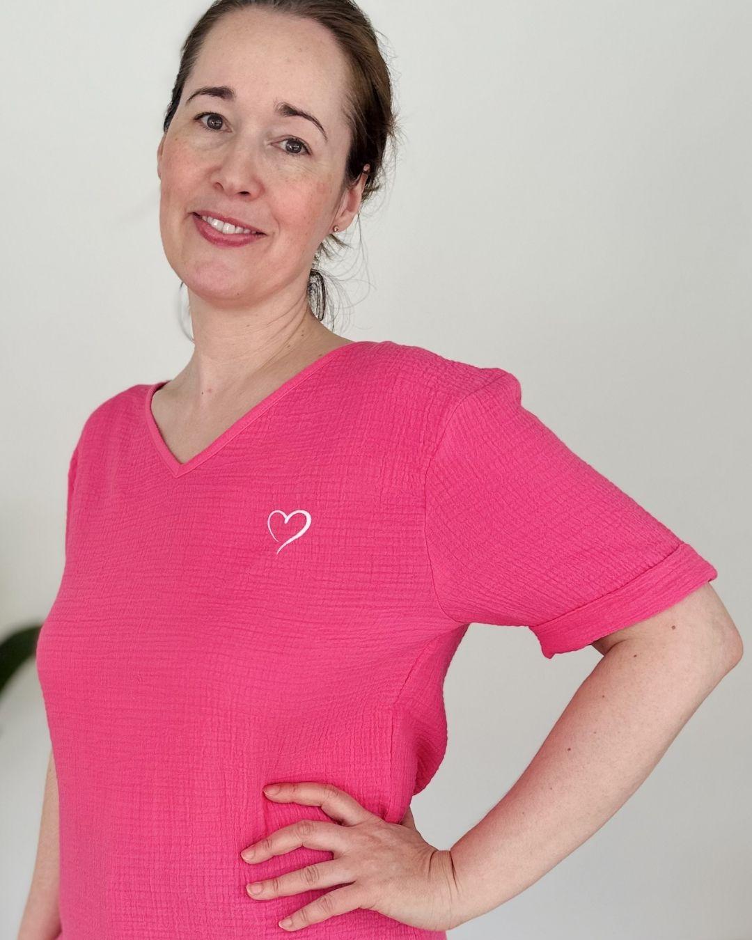 Herzlein® Musselin Tunika in Pink
