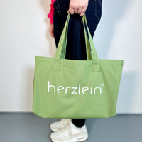 Herzlein® Shopper Tasche in Moosgrün