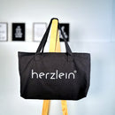 Herzlein® Shopper Tasche in Schwarz