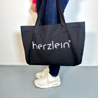 Herzlein® Shopper Tasche in Schwarz