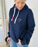 Herzlein® Hoodie "Alpenliebe" in Navy Blau