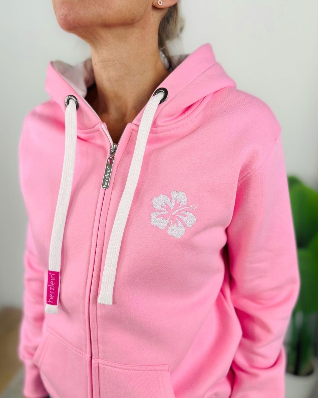 Herzlein® Sweatjacke "Freude Liebe Glück" in Rosa