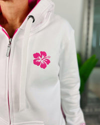 Herzlein® Sweatjacke "Freude Liebe Glück" in Weiß