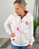 Herzlein® Sweatjacke "Freude Liebe Glück" in Weiß