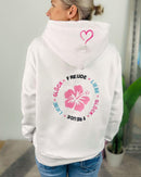 Herzlein® Sweatjacke "Freude Liebe Glück" in Weiß