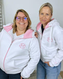 Herzlein® Sweatjacke "Glücklich" in Weiß