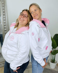 Herzlein® Sweatjacke "Glücklich" in Weiß