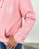 Herzlein® Sweatjacke "Glücklich" in meliertem Rosa