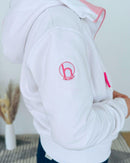 Herzlein® Sweatjacke "Glücklich" in Weiß