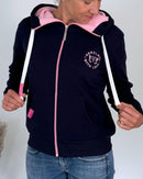 Herzlein® Sweatjacke "Glücklich" in Navy