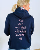 Herzlein® Sweatjacke "Glücklich" in Navy
